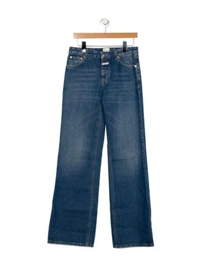 Pre-owned Closed Mid-rise Wide Leg Jeans In Blue