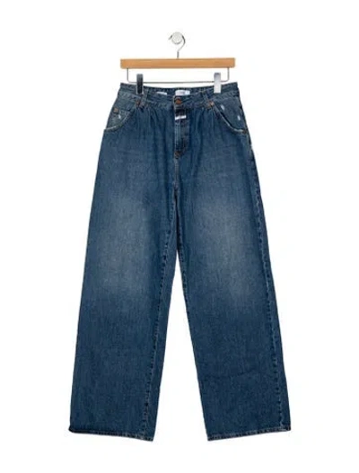Pre-owned Closed Mid-rise Wide Leg Jeans In Blue
