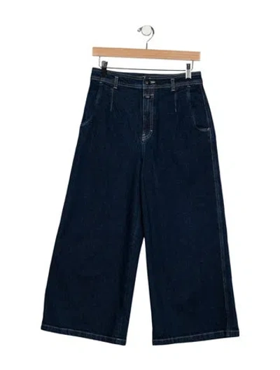 Pre-owned Closed Mid-rise Wide Leg Jeans In Blue