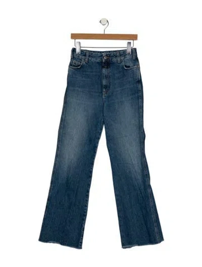 Pre-owned Closed Mid-rise Wide Leg Jeans In Blue
