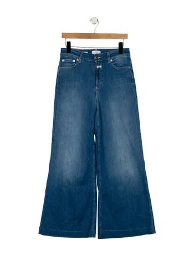 Pre-owned Closed Mid-rise Wide Leg Jeans In Blue