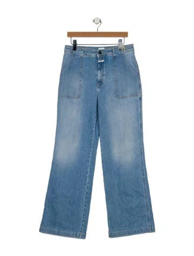 Pre-owned Closed Mid-rise Wide Leg Jeans In Blue