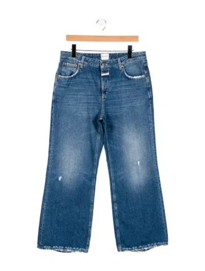 Pre-owned Closed Mid-rise Wide Leg Jeans In Blue