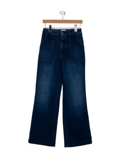 Pre-owned Closed Mid-rise Wide Leg Jeans In Blue