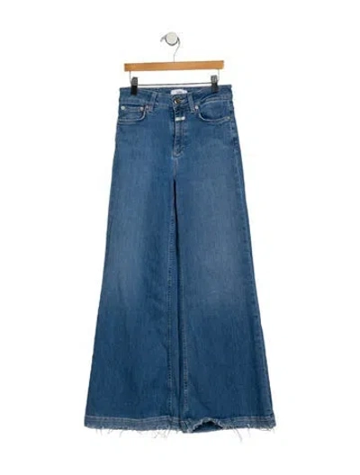 Pre-owned Closed Mid-rise Wide Leg Jeans In Blue