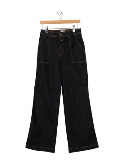 Pre-owned Closed Mid-rise Wide Leg Jeans In Blue