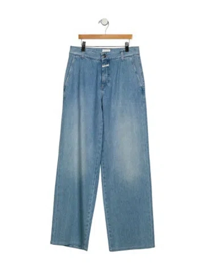 Pre-owned Closed Mid-rise Wide Leg Jeans In Blue