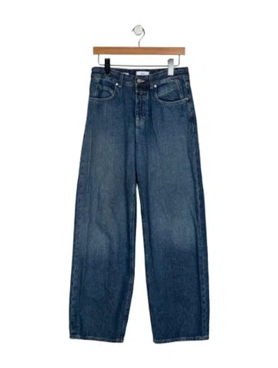 Pre-owned Closed Mid-rise Wide Leg Jeans In Blue