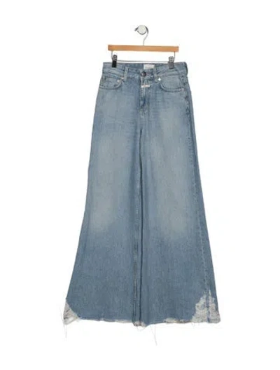 Pre-owned Closed Mid-rise Wide Leg Jeans In Blue