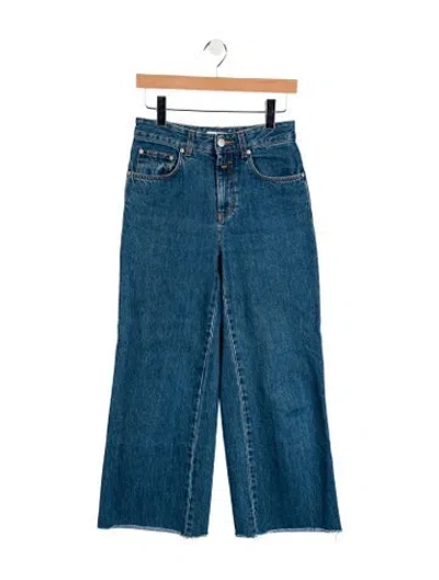 Pre-owned Closed Mid-rise Wide Leg Jeans In Blue