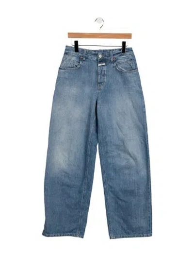 Pre-owned Closed Mid-rise Wide Leg Jeans In Blue