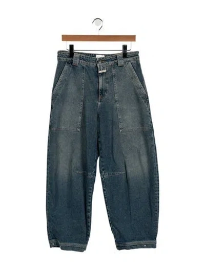 Pre-owned Closed Mid-rise Wide Leg Jeans In Blue
