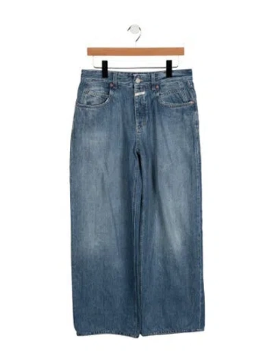 Pre-owned Closed Mid-rise Wide Leg Jeans In Blue