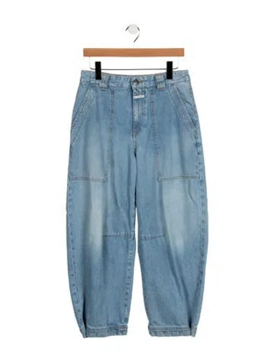 Pre-owned Closed Mid-rise Wide Leg Jeans In Blue