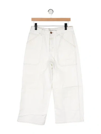 Pre-owned Closed Mid-rise Wide Leg Jeans In White