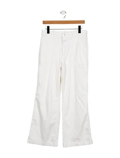 Pre-owned Closed Mid-rise Wide Leg Jeans In White