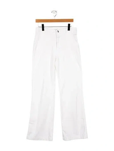 Pre-owned Closed Mid-rise Wide Leg Jeans In White