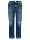 Closed Milo Distressed Frayed Jeans In Blue