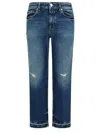 Closed Milo Distressed Frayed Jeans In Blue
