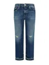 Closed Milo Distressed Frayed Jeans In Blue
