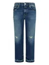 Closed Milo Distressed Frayed Jeans In Blue