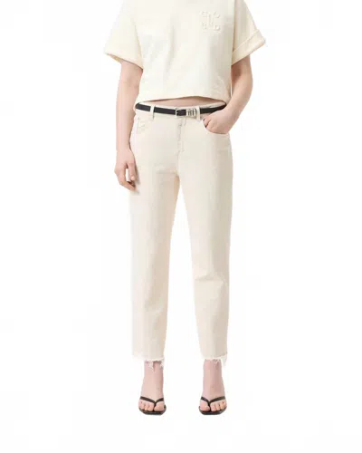 Closed Milo Mid Slim Straight Leg Jeans In Ivory In Neutral