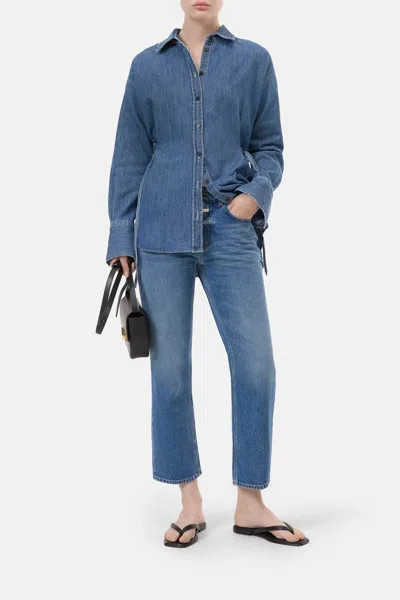 Closed Milo Straight Jeans In Midblue In Blue
