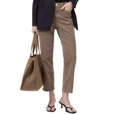 Closed Milo Straight Leg Corduroy Pants In Clay Beige In Brown