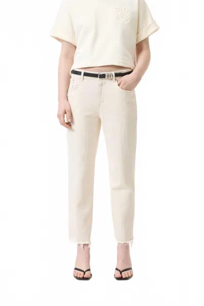 Closed Milo Straight Leg Cropped Jeans In Ivory In Neutral