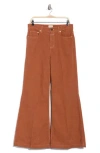 Closed Milo Wide Leg Flare Corduroy Pants In Brown