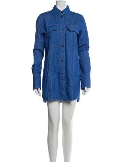 Pre-owned Closed Mini Dress In Blue