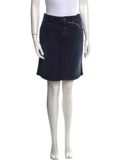 Pre-owned Closed Mini Skirt In Blue