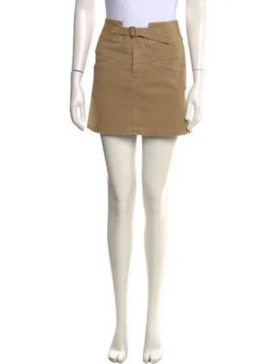 Pre-owned Closed Mini Skirt In Neutral