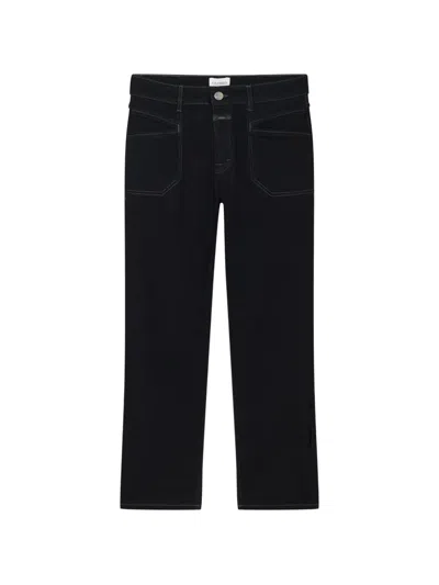 Closed Mira-x Contrast-stitch Jeans In Black