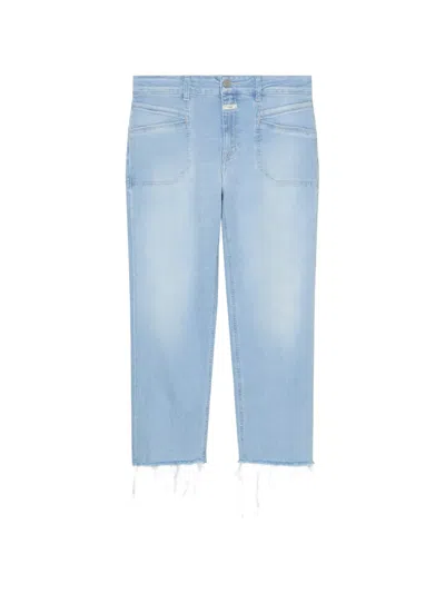 Closed Mira-x Fringed Jeans In Blue