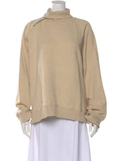 Pre-owned Closed Mock Neck Long Sleeve Sweatshirt In Neutral