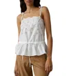 CLOSED MOLLY EMBROIDERED EYELET TANK TOP IN WHITE