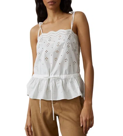 Closed Molly Embroidered Eyelet Tank Top In White