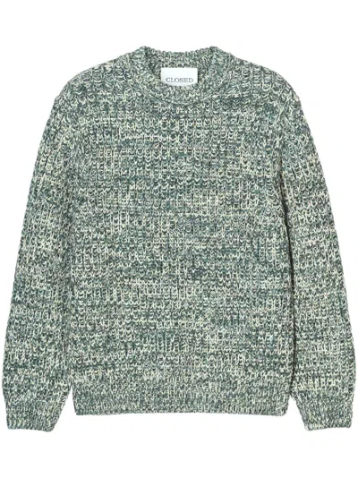 Closed Mouliné-knit Sweater In 绿色