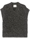 Closed Wool Vest In 164 Dark Grey