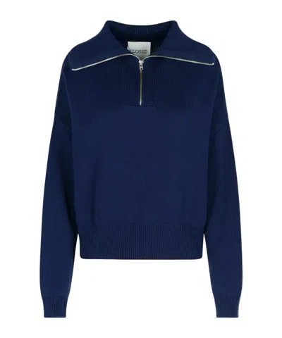 Closed Navy Organic Cotton Sweater In Blue