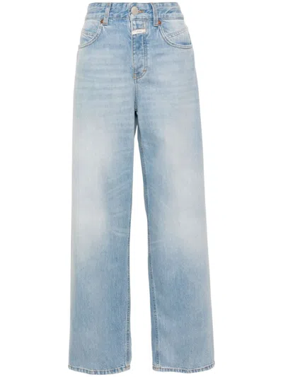 Closed Mid-rise Wide-leg Jeans In Lbl Light Blue