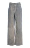Closed Nikka Denim-printed Suede In Blue