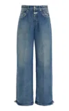 Closed Nikka Rigid Mid-rise Wide-leg Jeans In Blue
