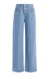 Closed Nikka Rigid Mid-rise Wide-leg Jeans In Light Wash