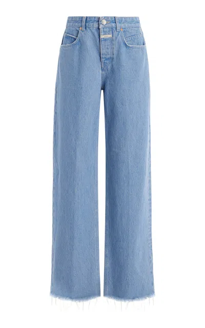 Closed Nikka Rigid Mid-rise Wide-leg Jeans In Light Wash