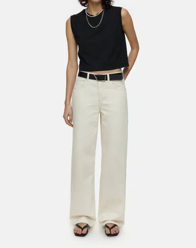 Closed Nikka Wide Denim Jeans In Ivory In Neutral