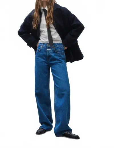 Closed Nikka Wide Leg Denim Jeans In Mid Blue