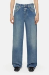 Closed Nikka Rigid Mid-rise Wide-leg Jeans In Dark Blue