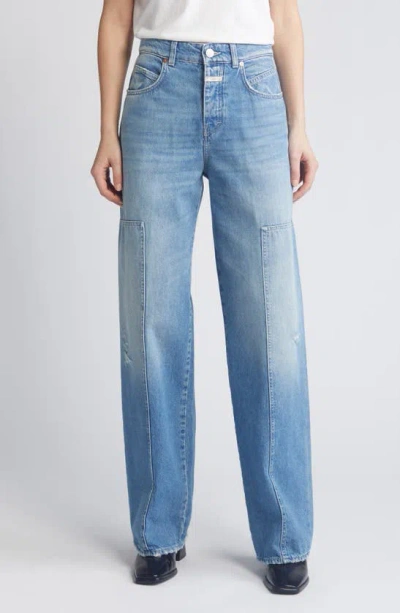 Closed Nikka Wide Leg Jeans In Mid Blue